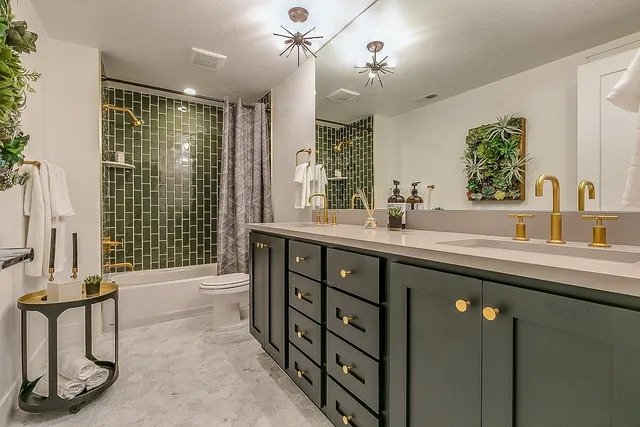 White Tile Bathroom