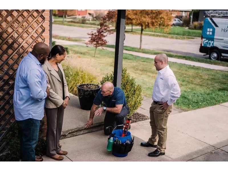 Handyman investigates concrete repairs